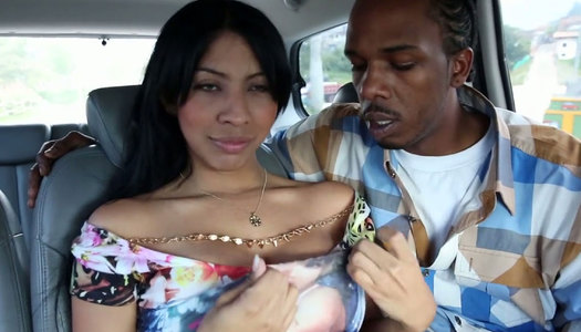 Picked up Latin girl allows black dude to touch her huge boobs porn pics