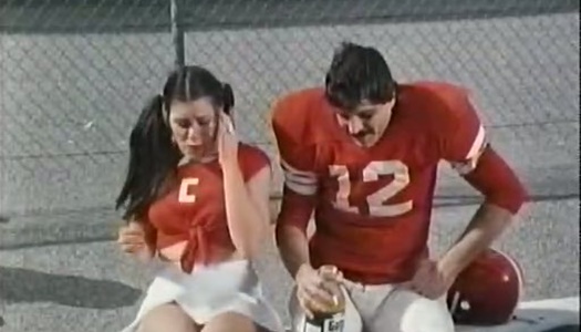 Football player got penalled and hot sweet cheerleader came to treat him porn pics