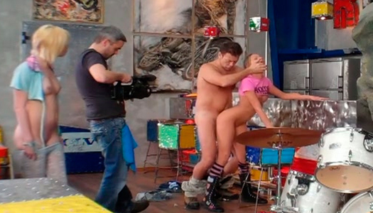 Horny dawgs need rim job and doggy style fuck with booty blond babes porn pics