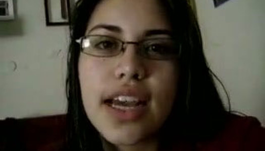 Curvy amateur chick flashes her big tits on camera porn pics