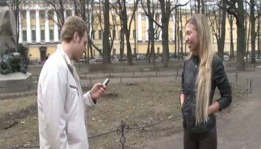 Dirty fair haired tramp gets fucked in mish pose after hard BJ porn pics