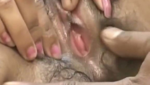 Hairy and wet pussy of this young whore gets fondled porn pics
