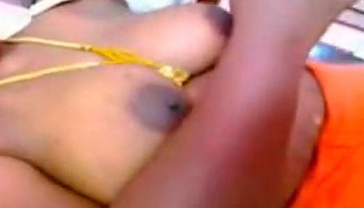 Slutty Indian chick lets her lover fondle her huge natural tits porn pics