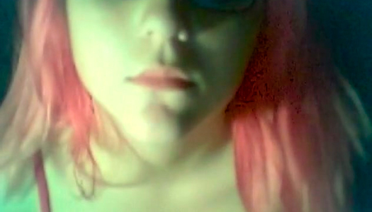 Red haired emo hoe in glasses shows off her sexy tight tits porn pics