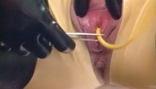 Two kinky chicks testing pinkish pussy in the experimental room porn pics