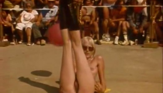 Bitchy naked hookers shows off their sweet tits to public porn pics