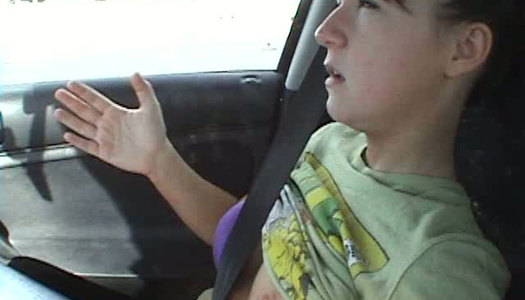 Insatiable brunette teen Annabelle Jake blows hard sweet dick porn pics