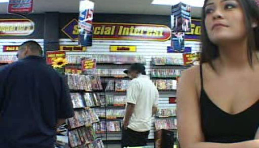 Dumpy raven haired filth is gonna please two hungry dudes with BJ porn pics