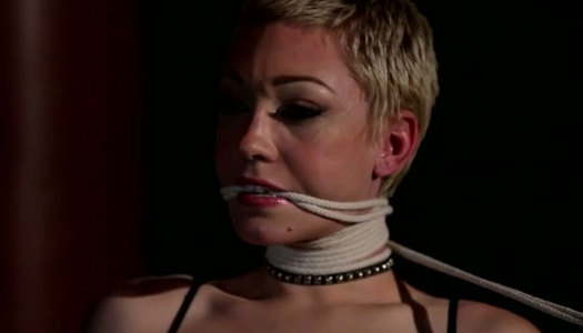 Horny tattooed chick is punished hard  by kinky dude porn pics