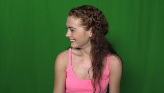 Red haired titless teen Alice Green is gonna taste sweet sausage of her black guy porn pics