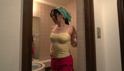 Horny Asian housewife Yuka Wakatsuki pleases her man with solid BJ on stairs porn pics