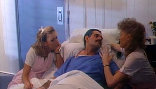 Dirty-minded classic nurses provides their patient with a handjob porn pics