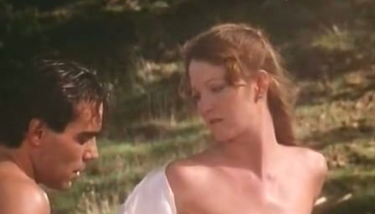 Charming long haired beauty undresses and rides prick outdoors on picnic porn pics