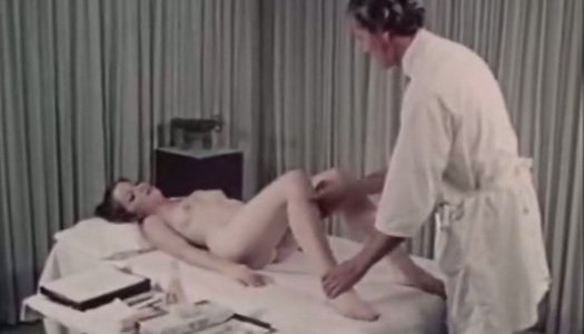 Pale brunette with hairy pussy gets examined by doctor and gives him handjob porn pics
