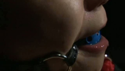 Wax and bondage session with submissive tied up Japanese nympho porn pics