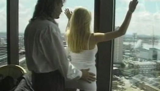 Perverted long haired strong hunk makes busty blondie tease brunette porn pics
