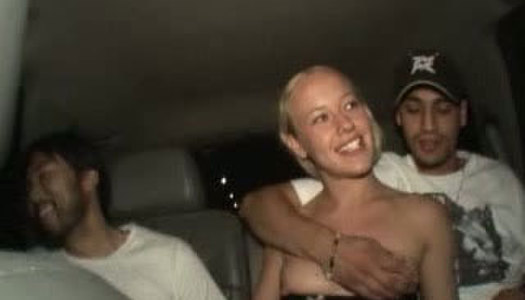 Dumpy blond haired whore is going to satisfy dark skinned studs porn pics