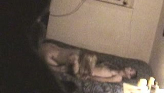 Kinky amateur auburn chick with big booty sucks dude's cock on spy cam porn pics