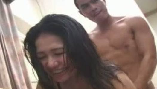 Filthy brunette girl Manila is moaning seductively while getting screwed hard from behind porn pics