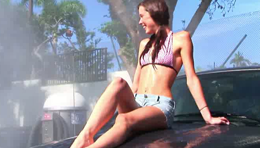Kinky brunettes get all wet and eat each other's juicy pussies outdoors porn pics