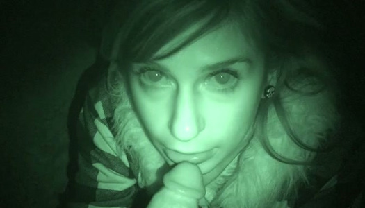 Kinky brunette called Joanna Angel is busy with blowing dick at night porn pics