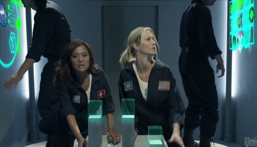 Two steamy sluts Kaylani Lei and Bobbi Starr get horny and start pleasing each other porn pics