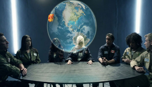 Kimberly Kane is in charge of destroying all enemies in the space so under the psych pressure she fucks her co-worker on a space ship porn pics