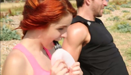 Gorgeous red haired teen gets her pinkish pussy licked porn pics