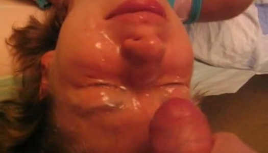 Light haired chick closes her eyes while giving deepthroat blowjob porn pics