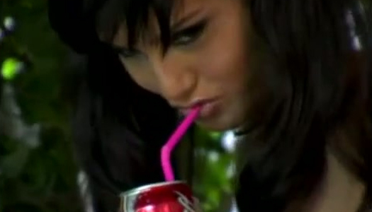 Wondrous pigtailed brunette soda model Sunny poses in her sexy stuff porn pics