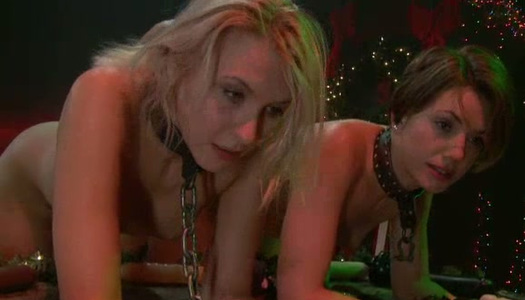 Two bootylicious bitches are tied up and gets mouth fucked properly porn pics