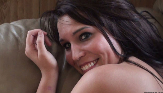 Curvy brunette Kierstyn rides a cock and gets thrusted doggy style porn pics