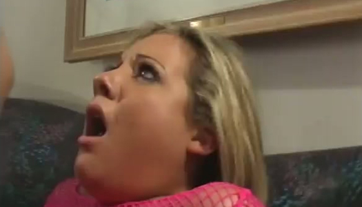 Playful blonde slut Sophia gets a DP in hot MMF threesome porn pics