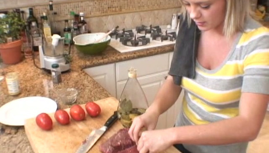 Not only Bree Olson is hot but she knows how to cook the perfect steak porn pics