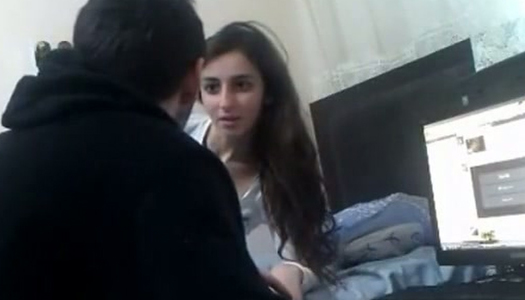 Feverish BF fucks sweet raven haired girlie in mish position porn pics