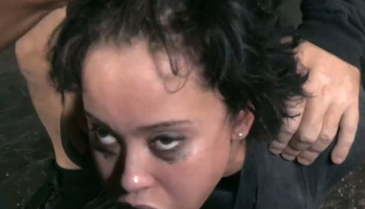 Tied up Latina beauty had hard threesome with BDSM masters porn pics