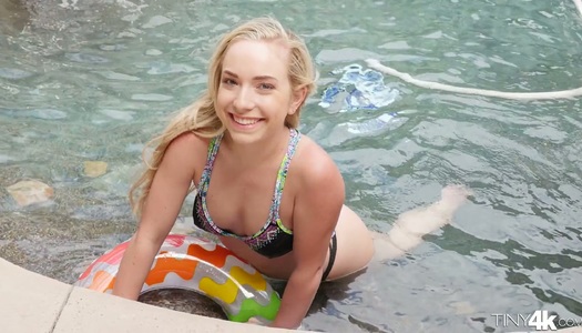 Appetizing blonde Amy Summers gets laid after swimming in the pool porn pics