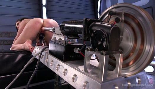 Torrid slut Juliette March is testing new fucking machine porn pics