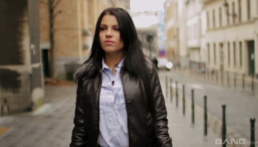 Tempting babe Angel Rivas rides dick gracefully and gets her nus stretched porn pics