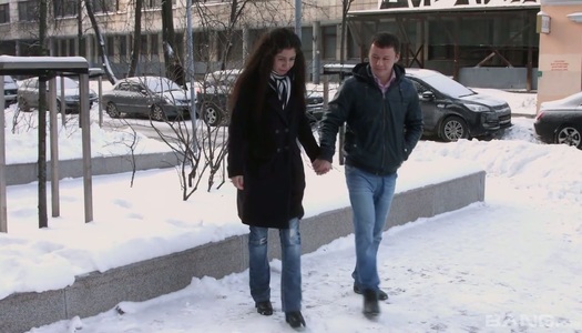 Petite brunette Katty West sits on hard big penis on the first date porn pics