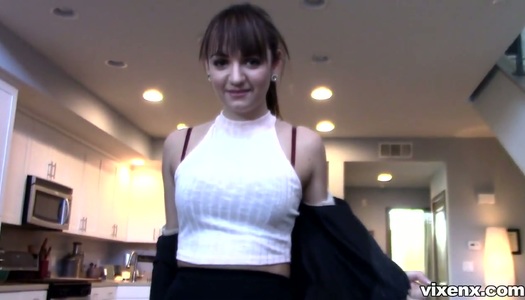 Slutty nextdoor girl Charlotte Cross is having dirty sex on a pov camera porn pics