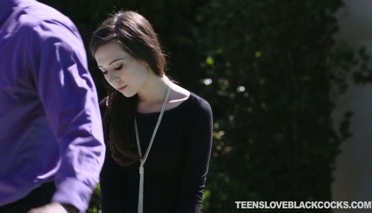 White chick Ariel Grace goes wild on hard and meaty black penis porn pics