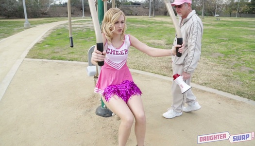 Blond cheerleader Alexa Grace is having crazy sex with her boyfriend porn pics