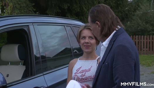 Spoiled teen Sasha Zima is having dirty sex right in the car trunk porn pics