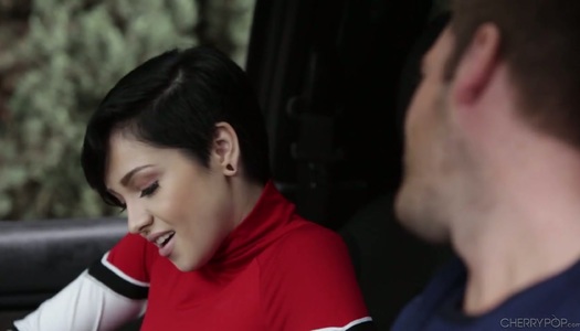 Sky beautiful hottie Cadey Mercury rides big dick one stranger guy porn pics