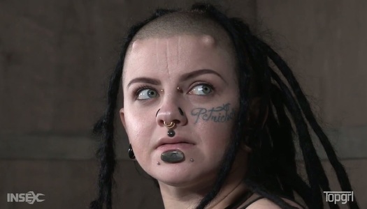 Kinky mistress punishes fat pussy of chubby goth slut Luna LaVey porn pics