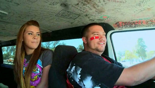 Ariel gives yum-yum blowjob in the car porn pics