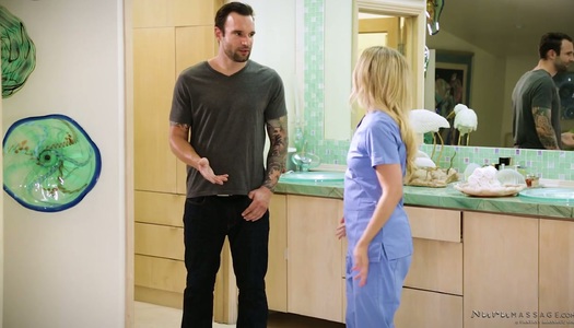 Masseuse Riley Reyes is riding dick of one tattooed client porn pics