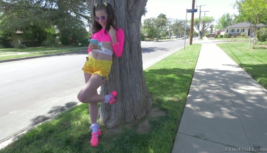 Pig tailed sweetie Carolina Sweets is fucked by one kinky dude from dating site porn pics