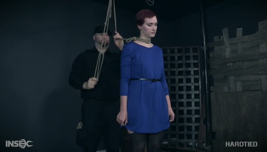 Bearded dude punishes muff of sex-appeal tied up bitch Kitty Dorian porn pics